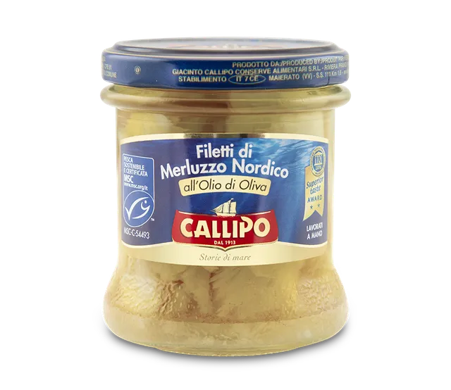 callipo-filets-de-cabillaud-du-pacifique-en-huile-bocal-verre image 1